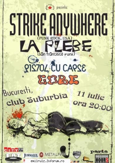 scuze strike anywhere in romania, 11 iulie, club suburbia