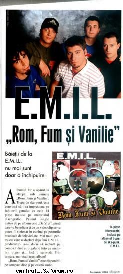 PRESA despre Rom Fum si Vanilie - stoi_182 - Discutii libere despre E.M.I.L.